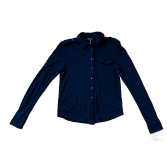 rag & bone Long Sleeve Polo (Small) - Picture 3 of 12